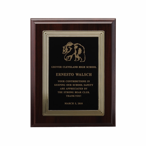 7 X 9 INCH PLAQUE WITH EMBOSSED BORDERS PLATE - COLOR OPTIONS