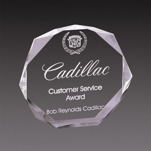 7"x7"x1" CORPORATE CLEAR ACRYLIC OCTAGON SHAPE AWARD