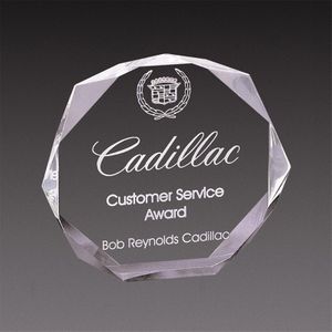 7"x7"x1" CORPORATE CLEAR ACRYLIC OCTAGON SHAPE AWARD