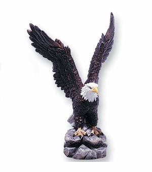 8-1/2 INCH COLORED RESIN EAGLE FIGURE
