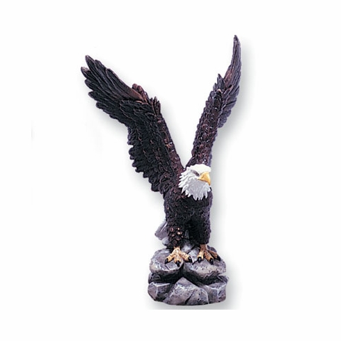 8-1/2 INCH COLORED RESIN EAGLE FIGURE