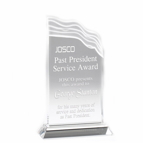 8-1/2 INCH CRYSTAL WAVE TROPHY 