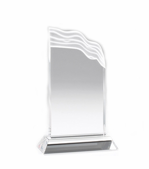 8-1/2 INCH CRYSTAL WAVE TROPHY 
