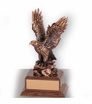 8-1/2 INCH EAGLE TROPHY, BRONZE, ELECTROPLATED