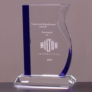 8-1/2 INCH OPTICAL WAVE CRYSTAL AWARD