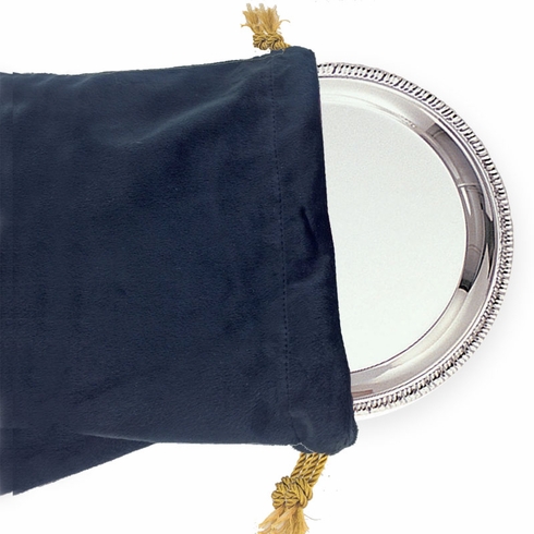 8-1/2 X 11-1/2 INCH BLACK VELVET DRAWSTRING BAG