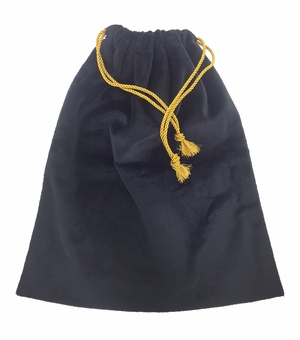8-1/2 X 11-1/2 INCH BLACK VELVET DRAWSTRING BAG