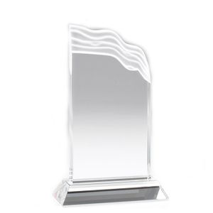 8-1/2 INCH CRYSTAL WAVE TROPHY 