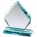8-1/2"x 6-1/2" ARROWHEAD SHAPE JADE GLASS AWARD 