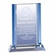 8-1/2 X 6-1/2 INCH BLUE COLUMN OPTICAL CRYSTAL AWARD