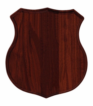 8-1/2 X 9 WALNUT POLICE SHIELD