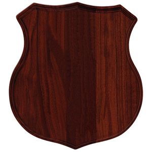 8-1/2 X 9 WALNUT POLICE SHIELD