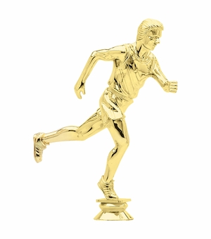 8-1/4 INCH GOLD PLASTIC MALE TRACK TROPHY FIGURE