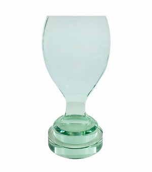 8-1/4 INCH JADED GLASS TROPHY CUP DESIGN