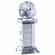 8-1/4 x 3-1/4 INCH OPTICAL CRYSTAL GLOBE TROPHY ON CRYSTAL BASE