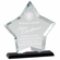 8-1/4 x 7-3/4 INCH OPTICAL CRYSTAL STAR BLACK BASE WITH PRESENTATION BOX