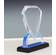 8-3/4 INCH ACRYLIC SHIELD TROPHY WITH BLUE REFLECTIVE BLACK BASE