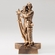 8-3/4" RESIN FIREMAN WITH CHILD IN ANTIQUE GOLD FINISH