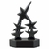8-3/8 INCH 5 STAR RESIN AWARD TROPHY, BLACK