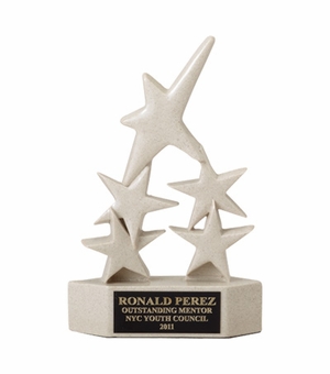 8 3/8 inch BEIGE RESIN  5 STAR AWARD