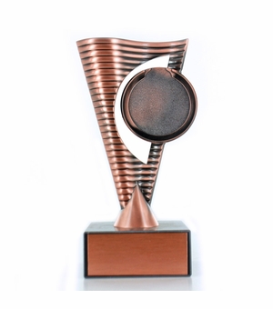 8" BRIGHT DIE CAST METAL RISER TROPHY HOLDS 2" MEDALLION INSERT ON BLACK MARBLE BASE