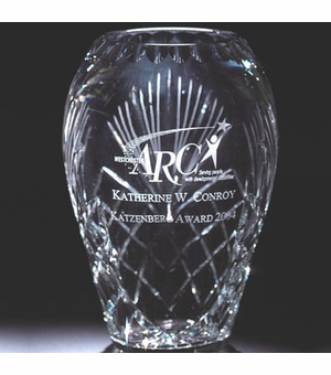 8 INCH 24% LEAD CRYSTAL VASE