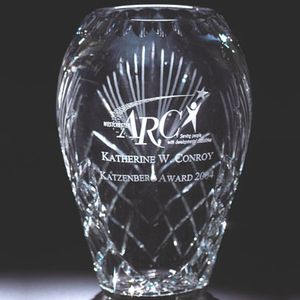 8 INCH 24% LEAD CRYSTAL VASE