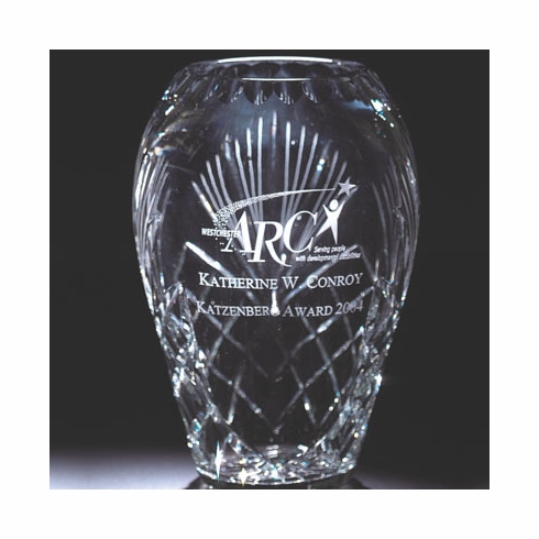 8 INCH 24% LEAD CRYSTAL VASE