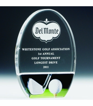 8 INCH ACRYLIC GOLF TROPHY