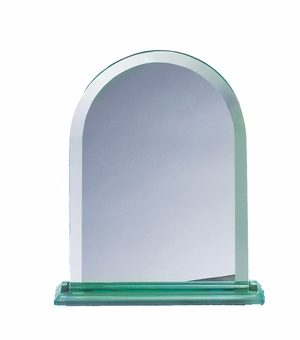 8 INCH ARCHED SHAPE JADE GLASS AWARD