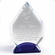 8 INCH ARROWHEAD CRYSTAL AWARD WITH DOUBLE BLUE BASE 