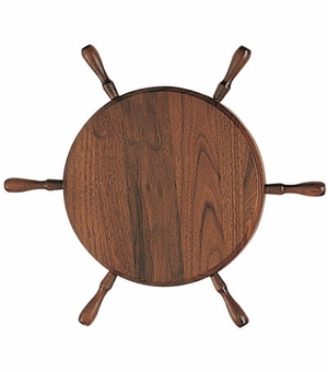 8 INCH CIRCLE GENUINE WALNUT SHIP-WHEEL