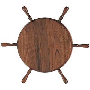 8 INCH CIRCLE GENUINE WALNUT SHIP-WHEEL