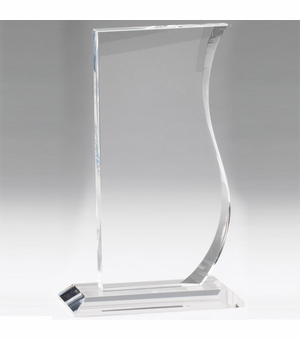 8 INCH CRYSTAL WAVE SHAPE AWARD