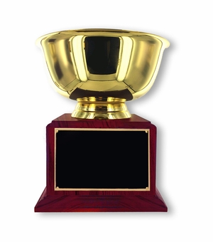 8 INCH DIAMETER GOLD BOWL TROPHY