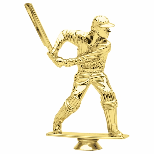 8 INCH GOLD PLASTIC CRICKET BATSMAN TROPHY FIGURE