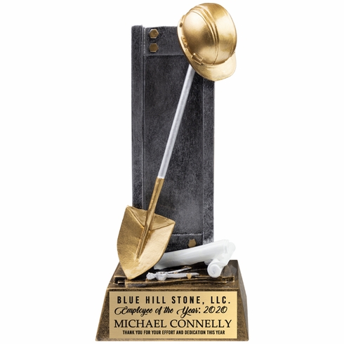 8 INCH HAND PAINTED CONSTRUCTION TROPHY