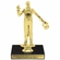 8 INCH MAGICIAN GOLD TROPHY ON BLACK MARBLE BASE