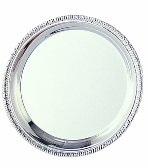 8 INCH SILVER GADROON TRAY, COOKIE PLATTER