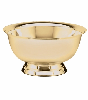 8" PAUL REVERE CANDY/FRUIT  GOLD BOWL, BRIGHT POLISHED