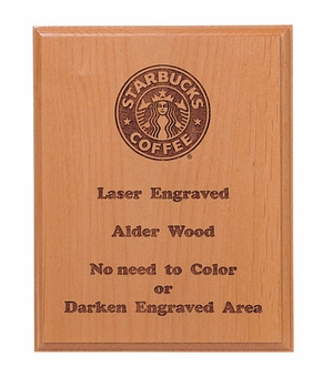 8 X 10 ALDER WOOD PLAQUE