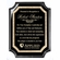 8 x 10 BLACK AND GOLD GLITTER TRIM BLACK PIANO FINISH PLAQUE 