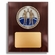 8 X 10" DARK CHERRY WALNUT FINISH PLAQUE HOLDS 4" WRESTLING STONE CAST EMBLEM