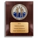 8 X 10" DARK CHERRY WALNUT FINISH PLAQUE HOLDS 4" WRESTLING STONE CAST EMBLEM