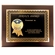 8 X 10 INCH DISTINGUISHED SERVICE AWARD PLAQUE WITH 2 " ETCHED ENAMEL BRASS MEDALLION