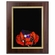 8 x 10 INCH EMT WALNUT FINISH PLAQUE WITH BLACK PLATE AND GOLD TRIM
