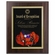 8 x 10 INCH EMT WALNUT FINISH PLAQUE WITH BLACK PLATE AND GOLD TRIM