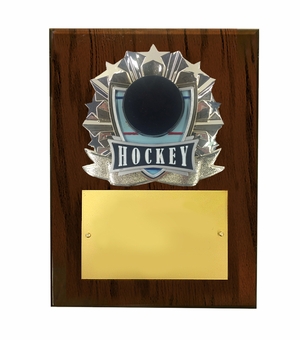8 X 10 INCH FULL COLOR RAISE MODELED HOCKEY PLAQUE