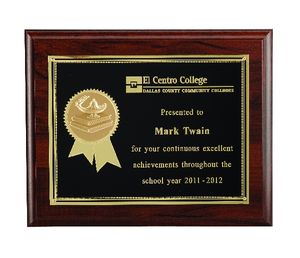 8 X 10 INCH WALNUT FINISH PLAQUE TAKES INSERT