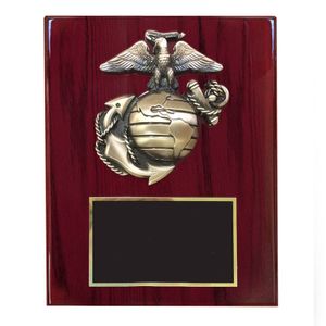 8 X 10 INCH U.S. MARINE CORPS PLAQUE PIANO CHERRY FINISH BOARD